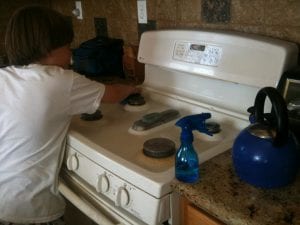 Thomas Cleaning Stove May 28 2013