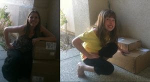 Camilla and Lillian with Books June 19 2012