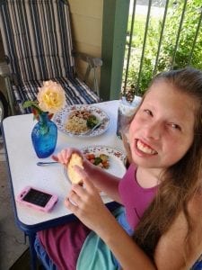 Dinner on Veranda with Lillian June 23 2014