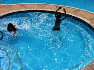 Thomas & Lillian at Pool June 10 2016