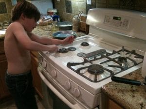 Thomas Cleaning Stove 11.27.12