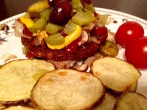 Veggie Burger with Potato Medallions 2.7.18