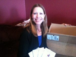 Camilla with shipment of D iz for Different Books 2012
